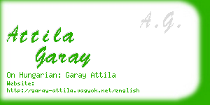 attila garay business card